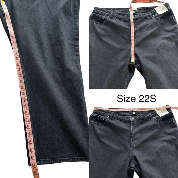 NWT Abercrombie and Fitch Black High Rise Button Fly Dad Jeans Plus Size 22 24 - Picture 14 of 14